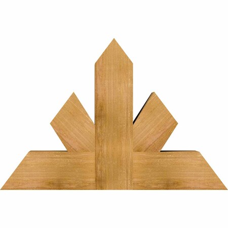 Saratoga Rough Sawn Timber Gable Bracket, Western Red Cedar, 36W X 24H X 6D X 6F, 16/12 Pitch